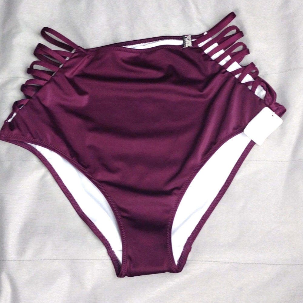 PINK VICTORIA'S SECRET Burgundy swimsuit bottom